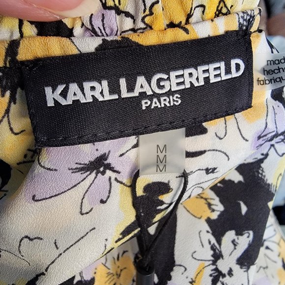 ❤️NEW Karl Lagerfeld Paris Yagavi Ruffle Blouse Sleeveless Size Medium NWT ❤️ - Picture 15 of 16